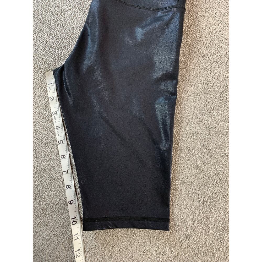 Zyia Active Bike Short Light n Tight Hustle Shorts Athletic Black Metallic XS - Picture 9 of 9